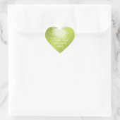 Elegant Dank u Modern Hearts Green Hart Sticker (Tas)