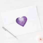 Elegant Dank u moderne harten Paarse Hart Sticker (Envelop)