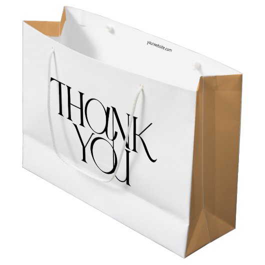 Elegant dank u moderne zaken | QR-code Eenvoudig Groot Cadeauzakje (Voorkant Gekanteld)