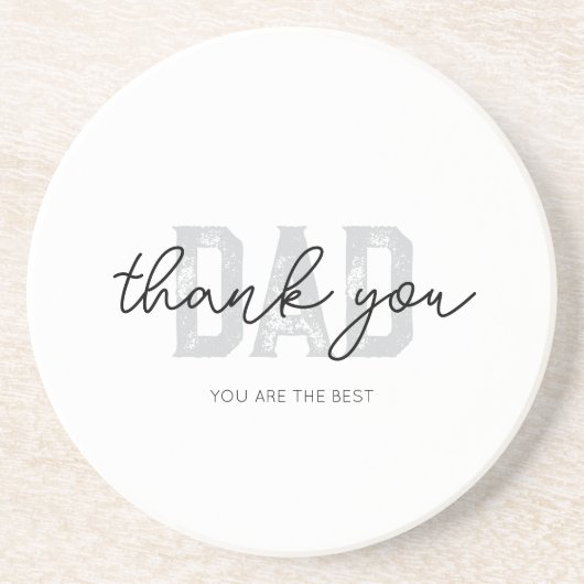 Elegant Dank u pa Sandstone Onderzetter (Voorkant)