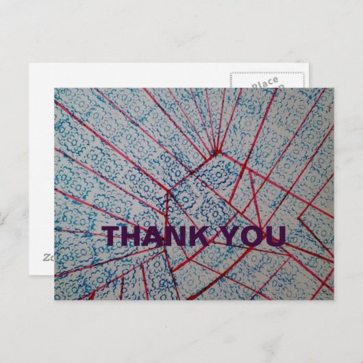 Elegant Dank u patroon briefkaart (Voorkant / Achterkant)