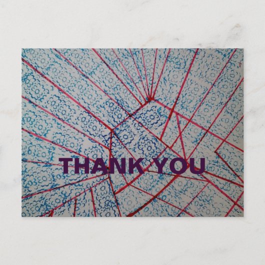 Elegant Dank u patroon briefkaart (Voorkant)