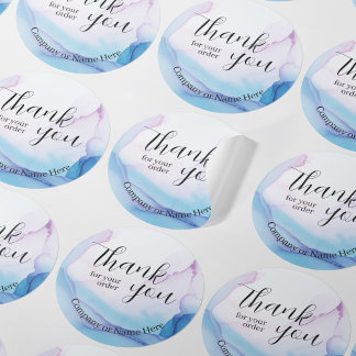 Elegant dank u professionele zakelijke Waterverf Ronde Sticker