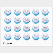 Elegant dank u professionele zakelijke Waterverf Ronde Sticker (Vel)