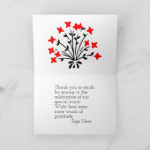 Elegant Dank u Rode Hart aanpasbaar Bedankkaart (Binnen)