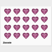 Elegant Dank u Romantisch Paris Berry Pink Hart Sticker (Vel)