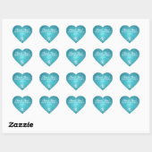 Elegant Dank u Romantisch Paris Blue Hart Sticker (Vel)