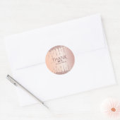 Elegant dank u Roos gouden glitter druppels Ronde Sticker (Envelop)