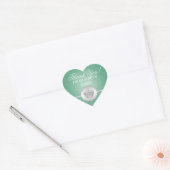 Elegant Dank u Royal Crown Mint Green Hart Sticker (Envelop)