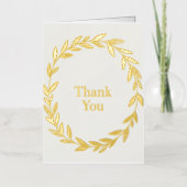 Elegant dank u - Sage Botanical Design Folie Wenskaart (Voorkant)