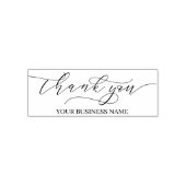 Elegant dank u script aangepaste bedrijfsnaam  zelfinktende stempel (Design)