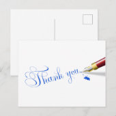 Elegant Dank U Script  Briefkaart (Voorkant / Achterkant)