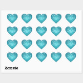 Elegant Dank u Sparkling Chain Blue Hart Sticker (Vel)