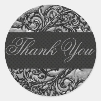 Elegant dank u Sticker/zegel Ronde Sticker