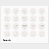 Elegant dank u Taupe Vrijgezellenfeest Ronde Sticker (Vel)