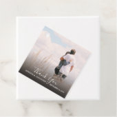 Elegant Dank u trouwfoto Bedankjes Labels (In situ)