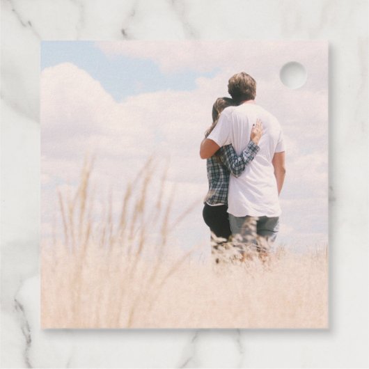 Elegant Dank u trouwfoto Bedankjes Labels (Achterkant)