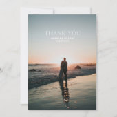 Elegant Dank U Trouwtafel Kaart met Bloemen Ontwer Notitiekaartje (Voorkant)