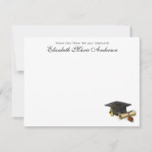 Elegant dank u van het Afstuderen Pet Afstuderen Notitiekaartje (Voorkant)