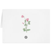 Elegant dank u Waterverf roze bloemenbruiloft (Achterkant Horizontaal)