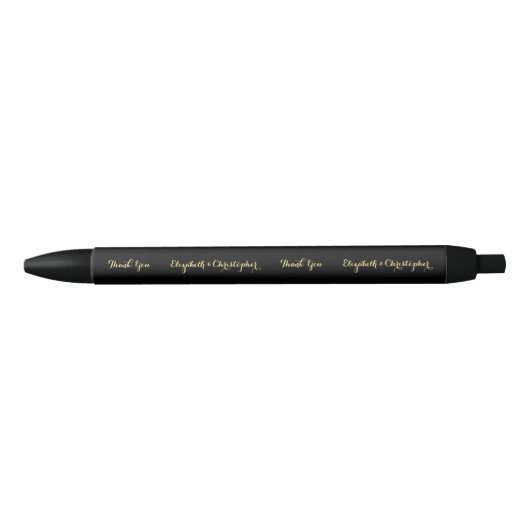 Elegant Dank u Zakelijke Verjaardag Wedding Favori Zwarte Inkt Pen (Voorkant)
