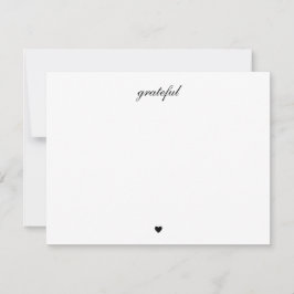 Elegant Dankbaar Hart Eenvoudig Schrift Oude Rijkd Bedankkaart