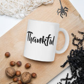 Elegant Dankbaar Script familie Thanksgiving Gift Koffiemok