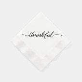 Elegant dankbaar | Thanksgiving-scriptkalligrafie Servet (Hoek)