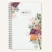 Elegant dankbaarheidsjournaal Floral Bouquet Desig Notitieboek (Voorkant)