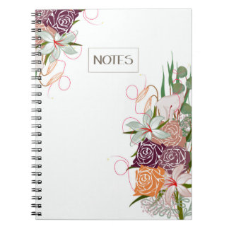 Elegant dankbaarheidsjournaal Floral Bouquet Desig Notitieboek