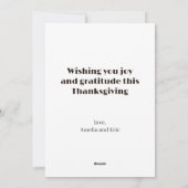 Elegant dankbare dankbare gezegende Thanksgiving Feestdagenkaart (Achterkant)