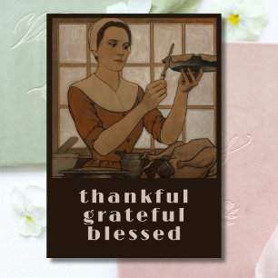 Elegant dankbare dankbare gezegende Thanksgiving Feestdagenkaart