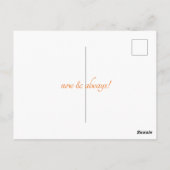 Elegant Dankbare Thanksgiving Herfst Oranje Briefkaart (Achterkant)