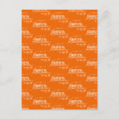 Elegant Dankbare Thanksgiving Herfst Sinaasappel Briefkaart (Voorkant)