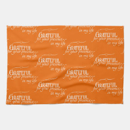 Elegant Dankbare Thanksgiving Herfst Sinaasappel Theedoek