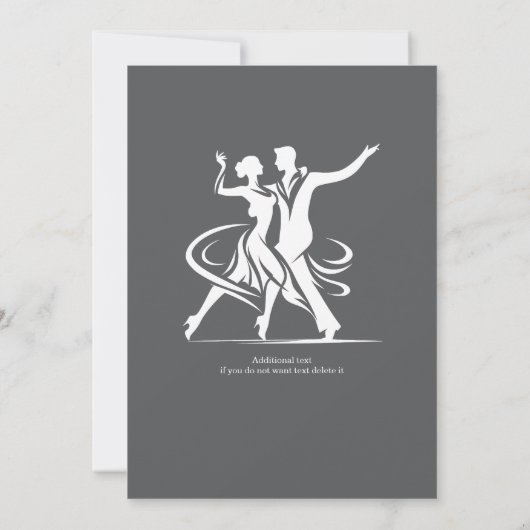 Elegant dansend koppel gezamenlijke verjaardag vie kaart (Achterkant)