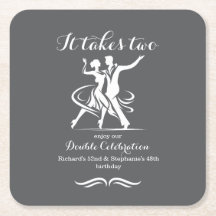 Elegant dansend koppel gezamenlijke verjaardag vie