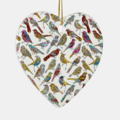 Elegant dansende kerkvogels keramisch ornament (Rechts)