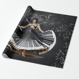 Elegant dansende vrouw cadeaupapier