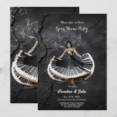 Elegant dansende vrouw kaart (Voorkant / Achterkant)