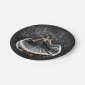 Elegant dansende vrouw papieren bordje (Gekanteld)