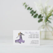 Elegant danspaar visitekaartjes (Staand voorkant)