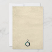 Elegant Dark Alice in Wonderland Wedding Kaart (Achterkant)