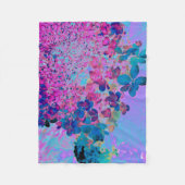 Elegant Dark Blue and Magenta Limelight Hydrangea Fleece Deken (Voorkant)
