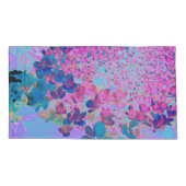 Elegant Dark Blue and Magenta Limelight Hydrangea Kussensloop (Achterkant-Links)