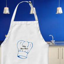 Elegant Dark Blue Chef's Pet Mannen
