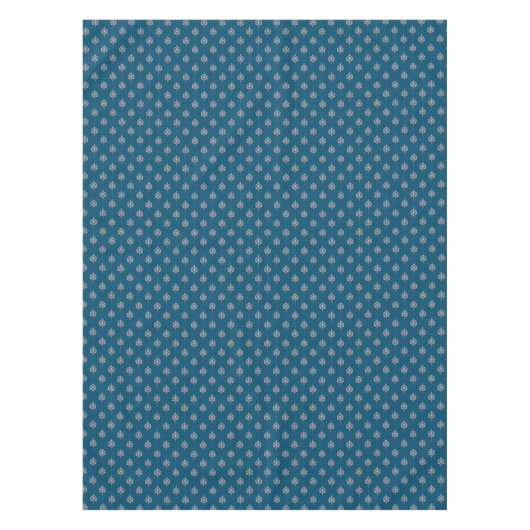 Elegant Dark Blue Damask Pattern Tafelkleed (Voorkant)