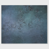 Elegant Dark Blue Embroidery Sparkle Cadeaupapier (Vlak)