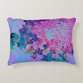 Elegant Dark Blue en Magenta Limelight Hydrangea Accent Kussen