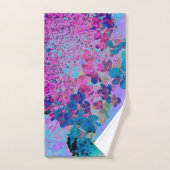 Elegant Dark Blue en Magenta Limelight Hydrangea Bad Handdoek (Handdoek)